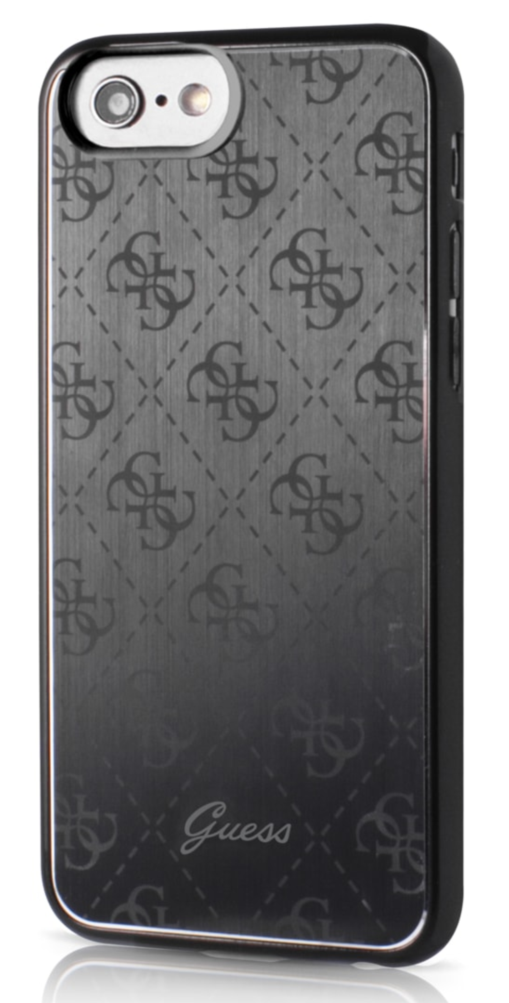 Купить Чехол Guess для iPhone 7 Plus/8 Plus Aluminium plate Hard Black в  Краснодаре