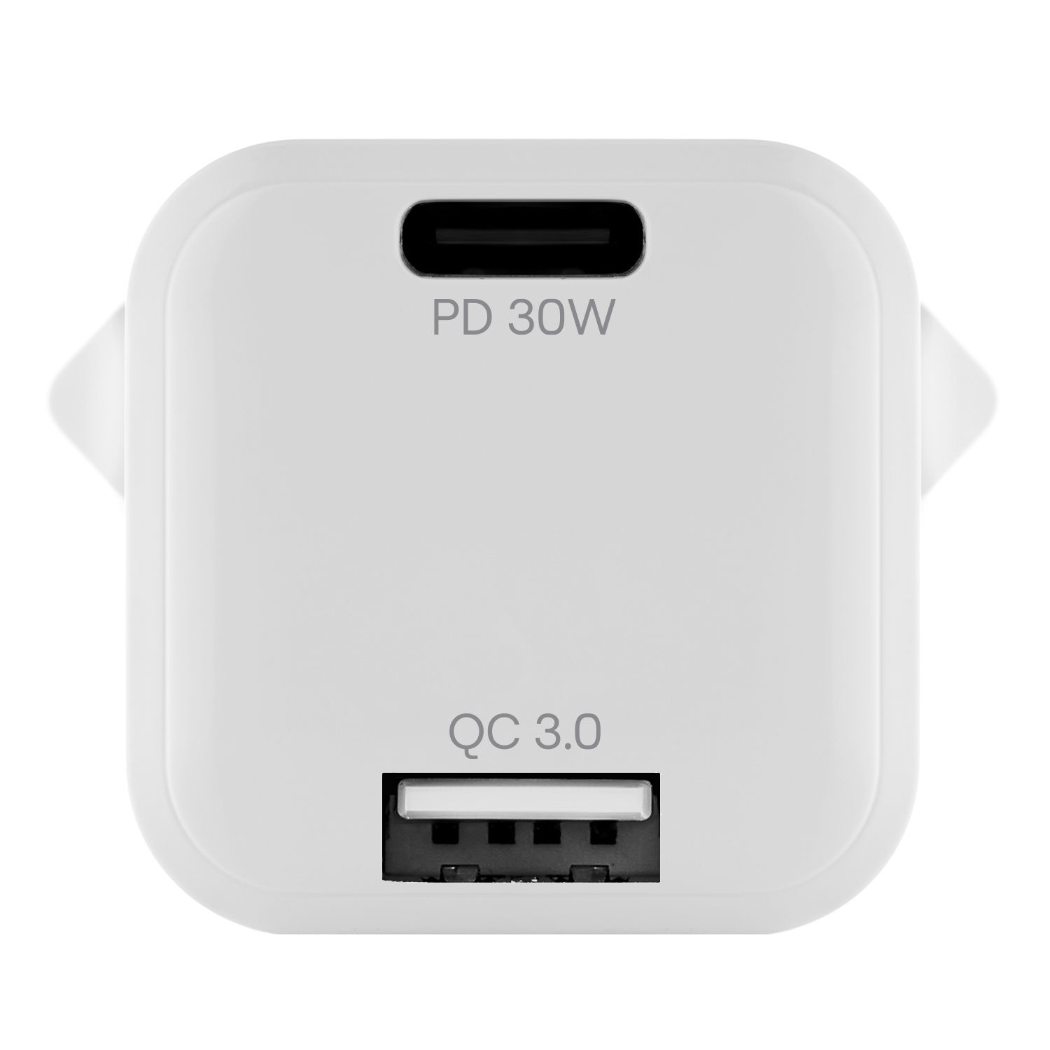 Купить Сетевое зарядное устройство uBear Pulse Dual, GaN USB-A/USB-C, 30W,  белый в Краснодаре